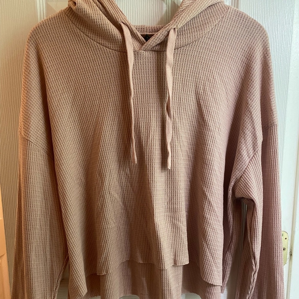 Wild Fable Mauve Cropped Hooded Sweatshirt Size L
